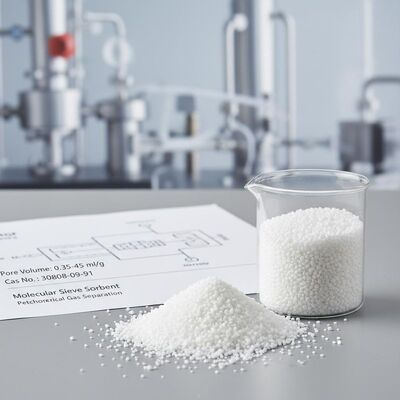 Adsorbente per setaccio molecolare con volume di pori da 0,35 a 0,45 ml/g e stabilità termica fino a 400 °C per la separazione dei gas petrolchimici